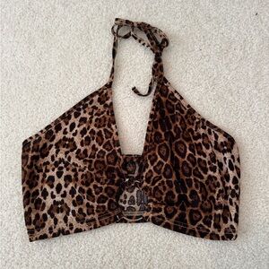Leopard Print Halter Top
